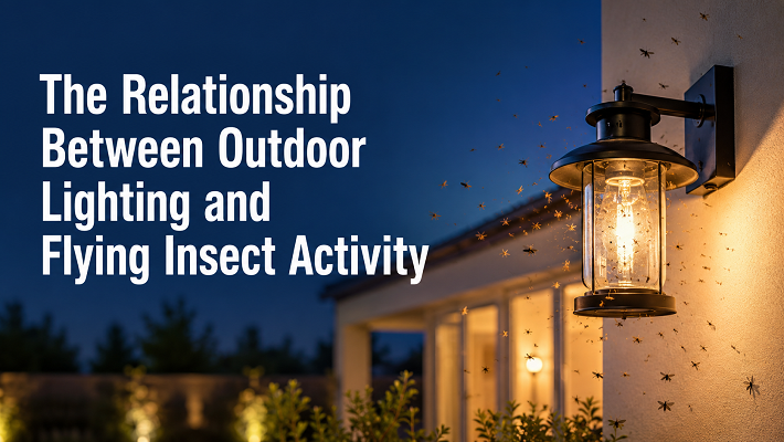 Moths and flying insects swarming an outdoor porch light at night