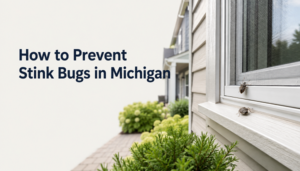 Stink bugs on Michigan home exterior